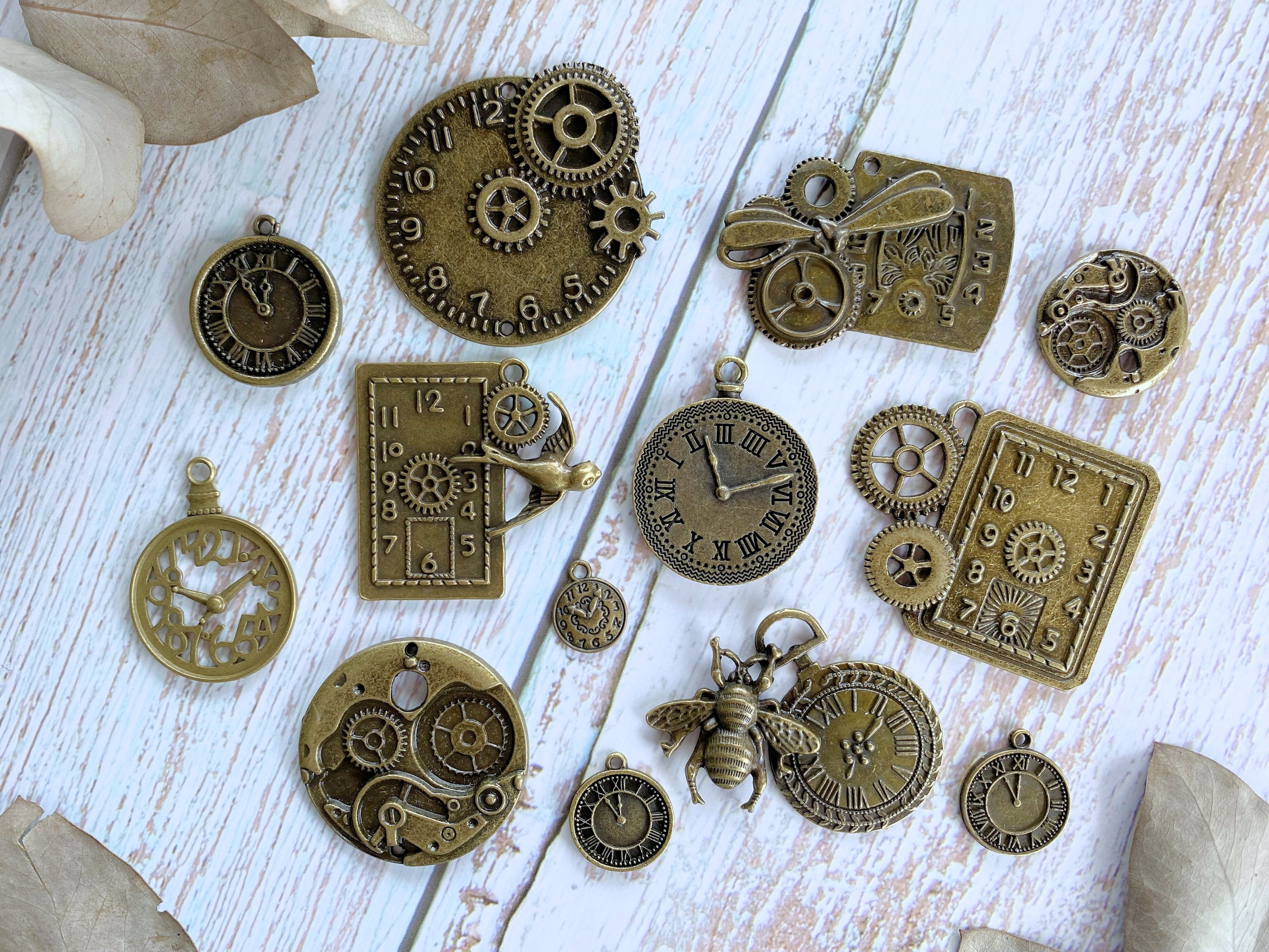 Clearance Wind Up Key Charms | Clockwork Toy Key Pendant | Vintage Clock Key Charm | Steampunk Gear Charm | Industrial Jewellery | Assemblage Jewelry